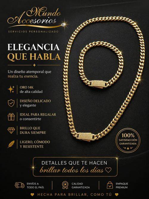 Joyería en oro 14k Mundo Accesorios 6