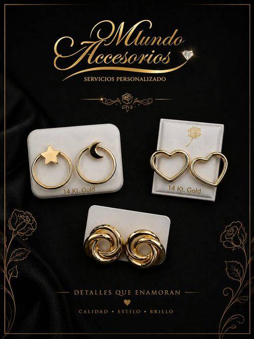 Joyería en oro 14k Mundo Accesorios 7